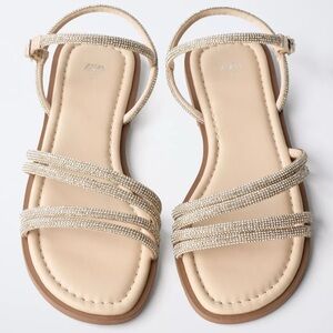 Zara Girls’ Beige Strappy Sandals